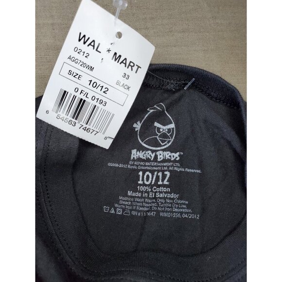 Angry Birds Peace Out Graphics Girls Large (10/12) Black T Shirt 654563746778 - Picture 8 of 9